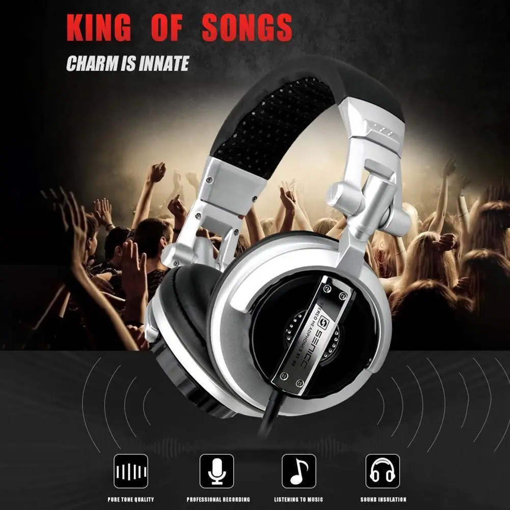 SENICC ST-80 3.5mm Jack HIFI Earphones Music Wired Headset Recording Headphone