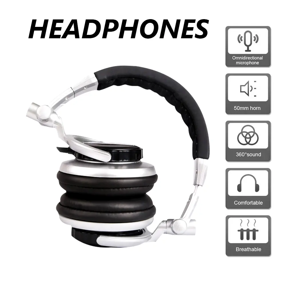SENICC ST-80 3.5mm Jack HIFI Earphones Music Wired Headset Recording Headphone