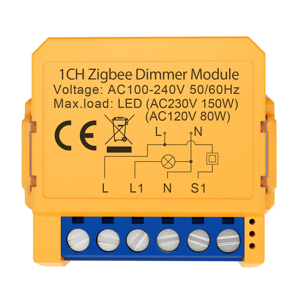 WiFi ZigBee Smart Dimmer Switch Module Works With Alexa Google Home 1/2 Gang Dimmable Light Switch Mini Smart Switch