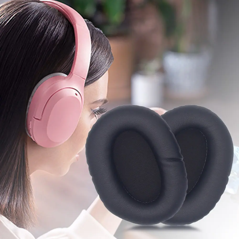 Headset Protective Cover Protein Leather Headphone Ear Cushion Noise Isolation Soft Earpads for Razer Opus X Headphone