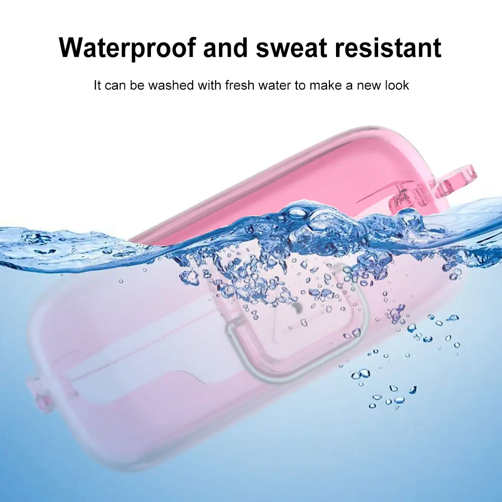 TPU Transparent Case for Sony WF-C510 Earphone Case Cover Anti-Drop Earbuds Shell with Carabiner for Sony WF-C510 Charging Case