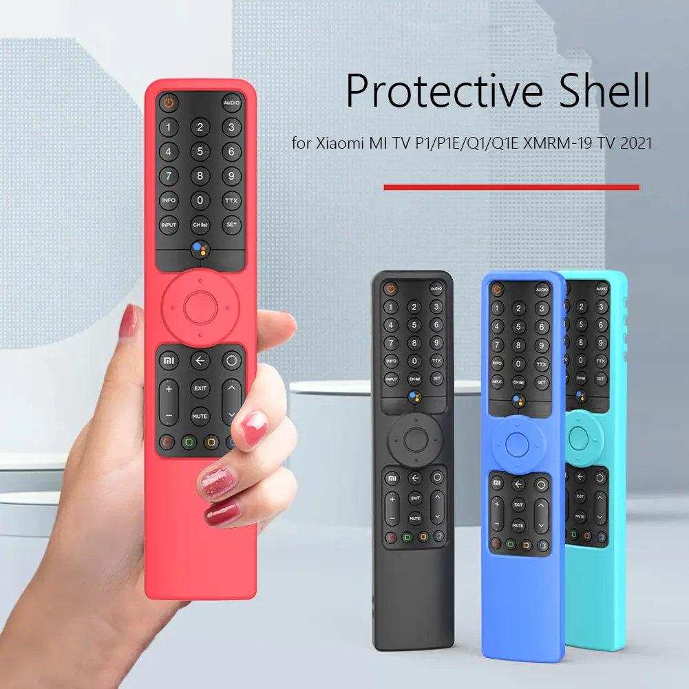 Waterproof Cover Case with Lanyard Silicone Protective Case Replacement Parts Remote Control Protective Case for XMRM-19 TV 2021