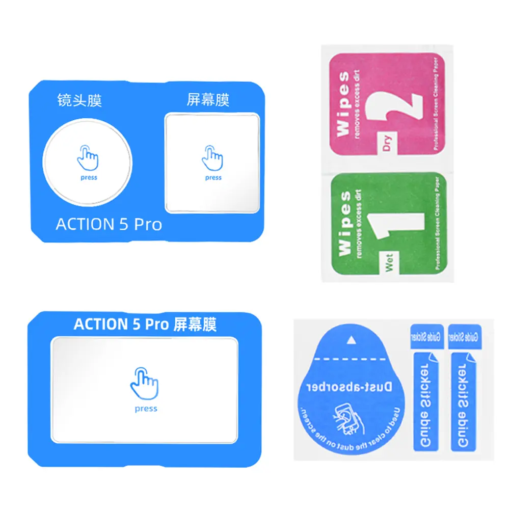 Screen Protector Anti-Scrach Tempered Glass Protector 9H Hardness Protective Film for DJI Osmo Action 5 Pro Accessories