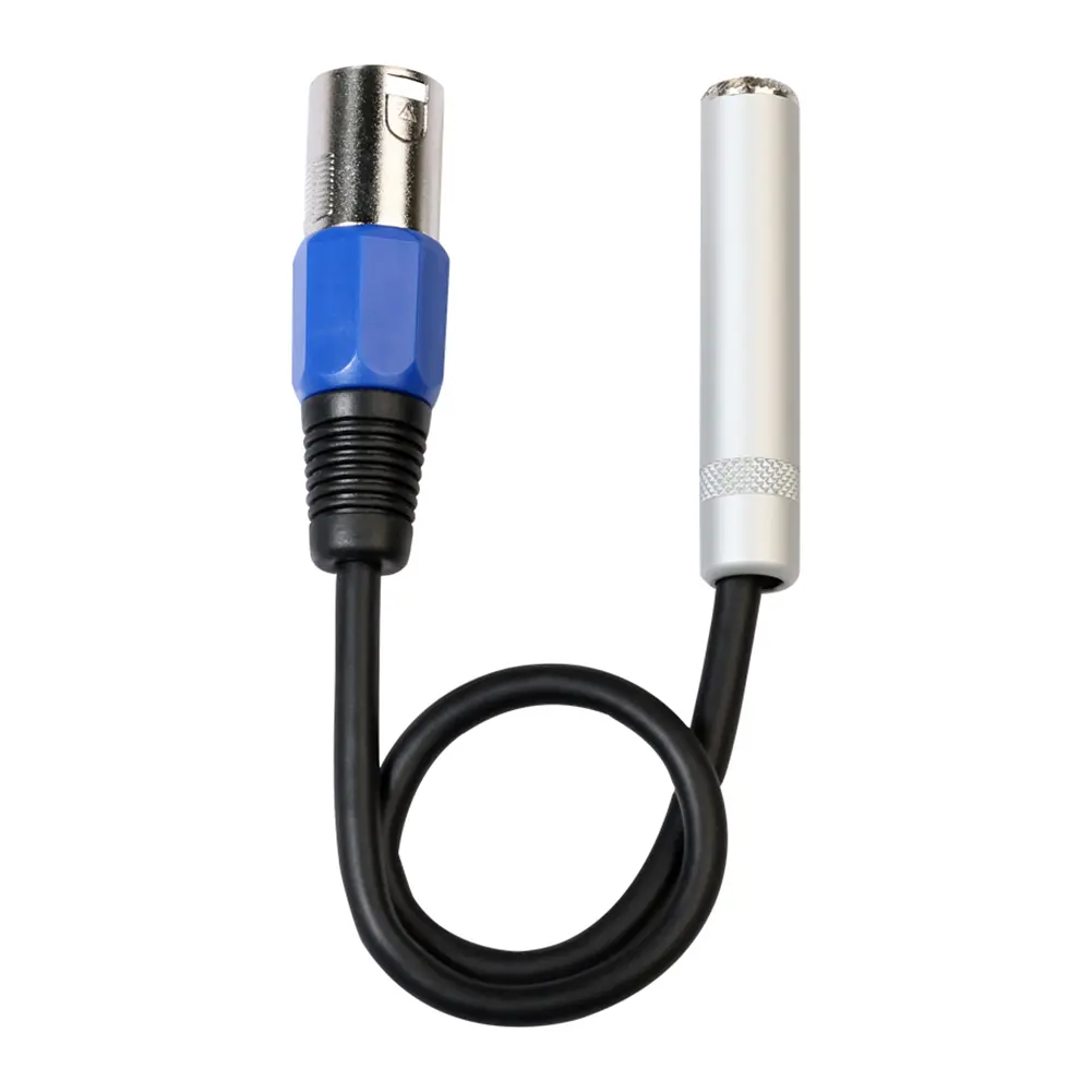 0.3m XLR 3Pin Male to 6.35mm Female Stereo Jack Mono Audio Cable Adapter Wire for Amplifier Guitar Microphone Mic