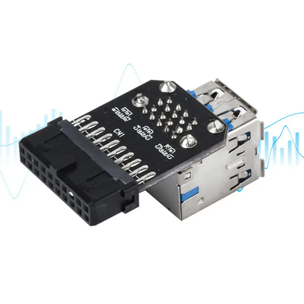 USB 3.0 19 20 Pin Female to Dual USB 3.0 A Female Motherboard Adapter Converter