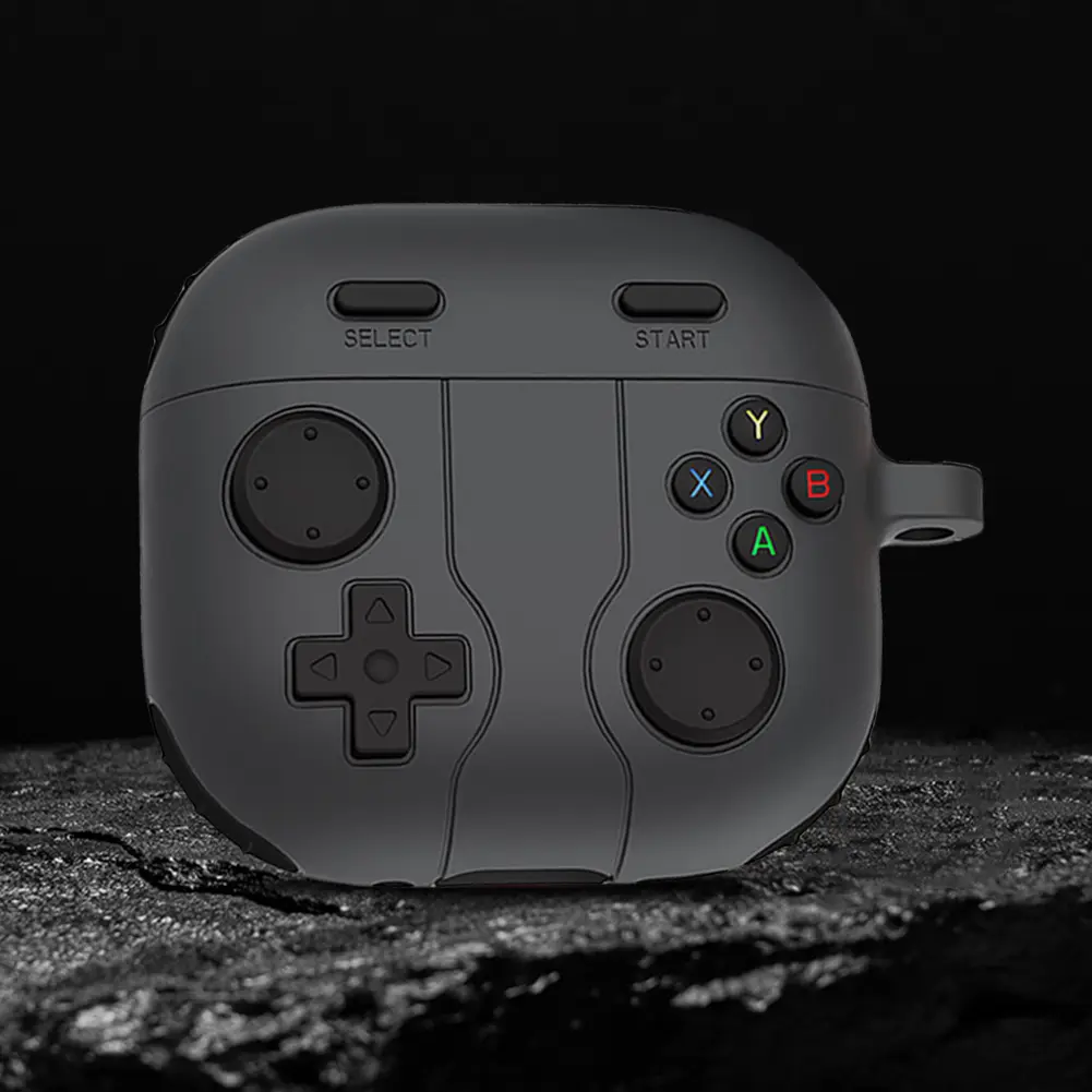 Silicone Games Console Cover with Keychain 3D Protective Case Dustproof Soft Case for AirPods 4 Accessories