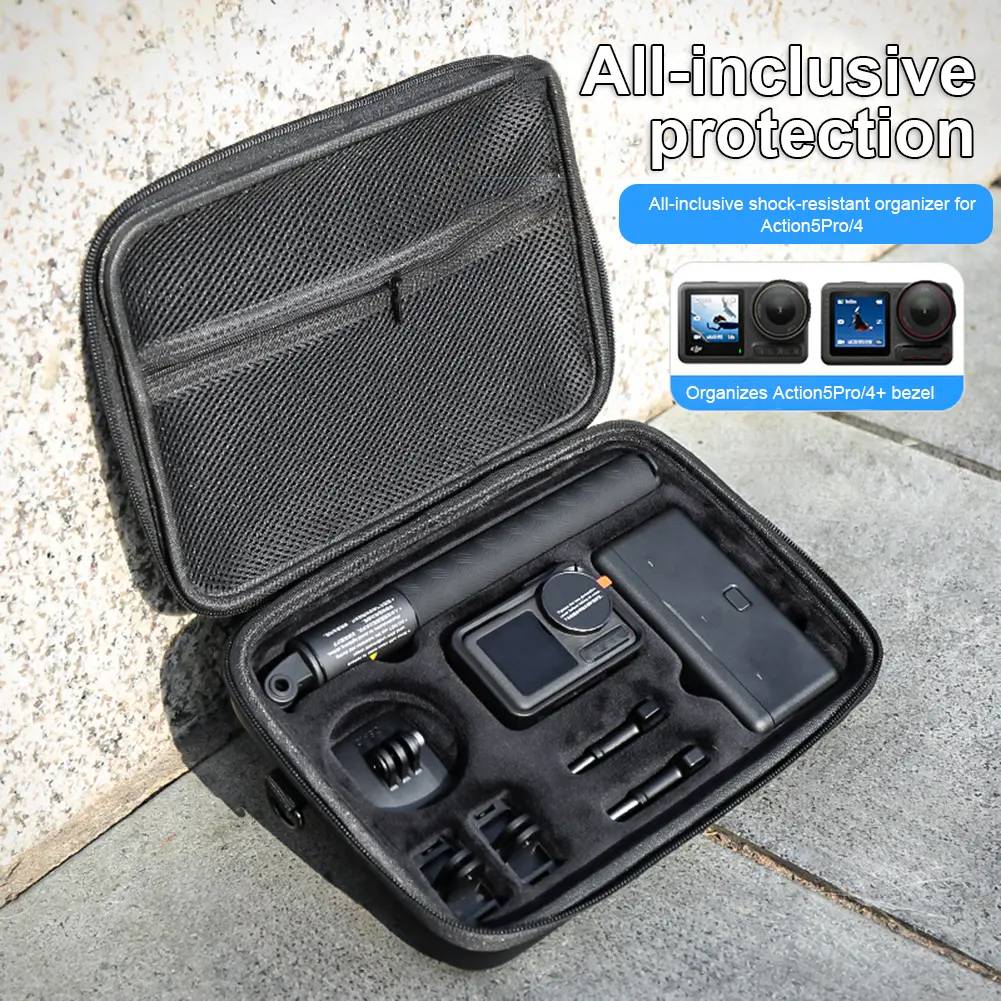 Portable Storage Bag with Shoulder Strap Handheld Action Camera Case Camera Protective Case for DJI Action 5 Pro/4/3 Accessories