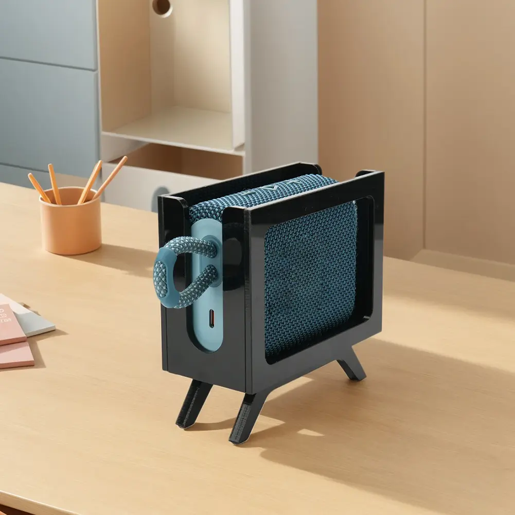 Speaker Storage Stand Acrylic Retro Desktop Bracket Anti-Slip Tabletop Holder Speaker Mount for JBL GO3/GO 4 Speaker