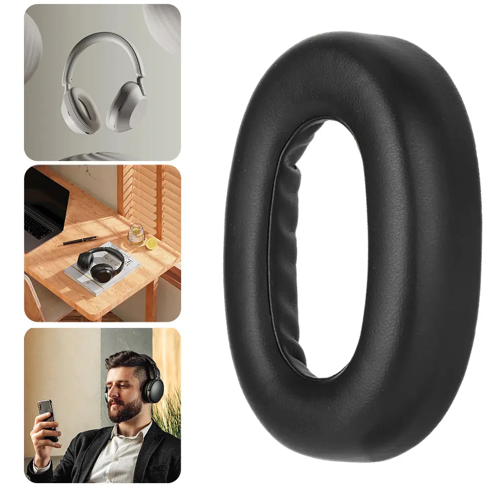 1Pair Replacement Earpads Noise Isolation Foam Headset EarPads with Soft Protein Leather for Jabra Elite 85h Wireless Headphones