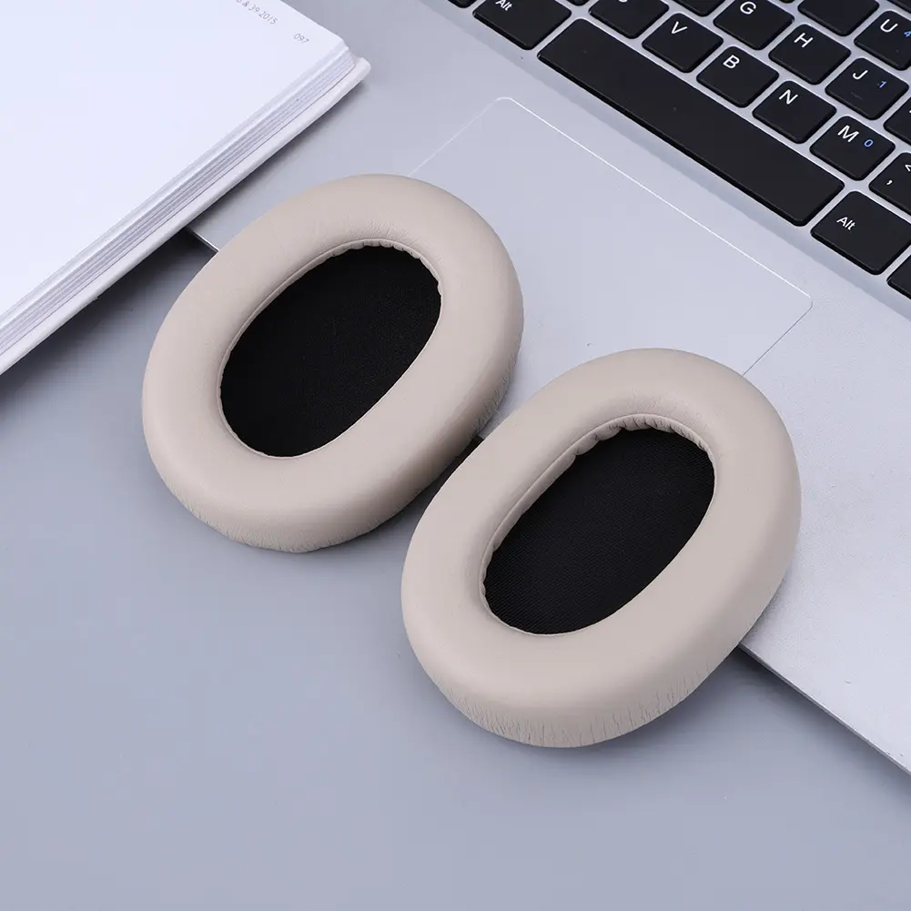 1Pair Replacement Earpads Noise Isolation Foam Headset EarPads with Soft Protein Leather for Jabra Elite 85h Wireless Headphones