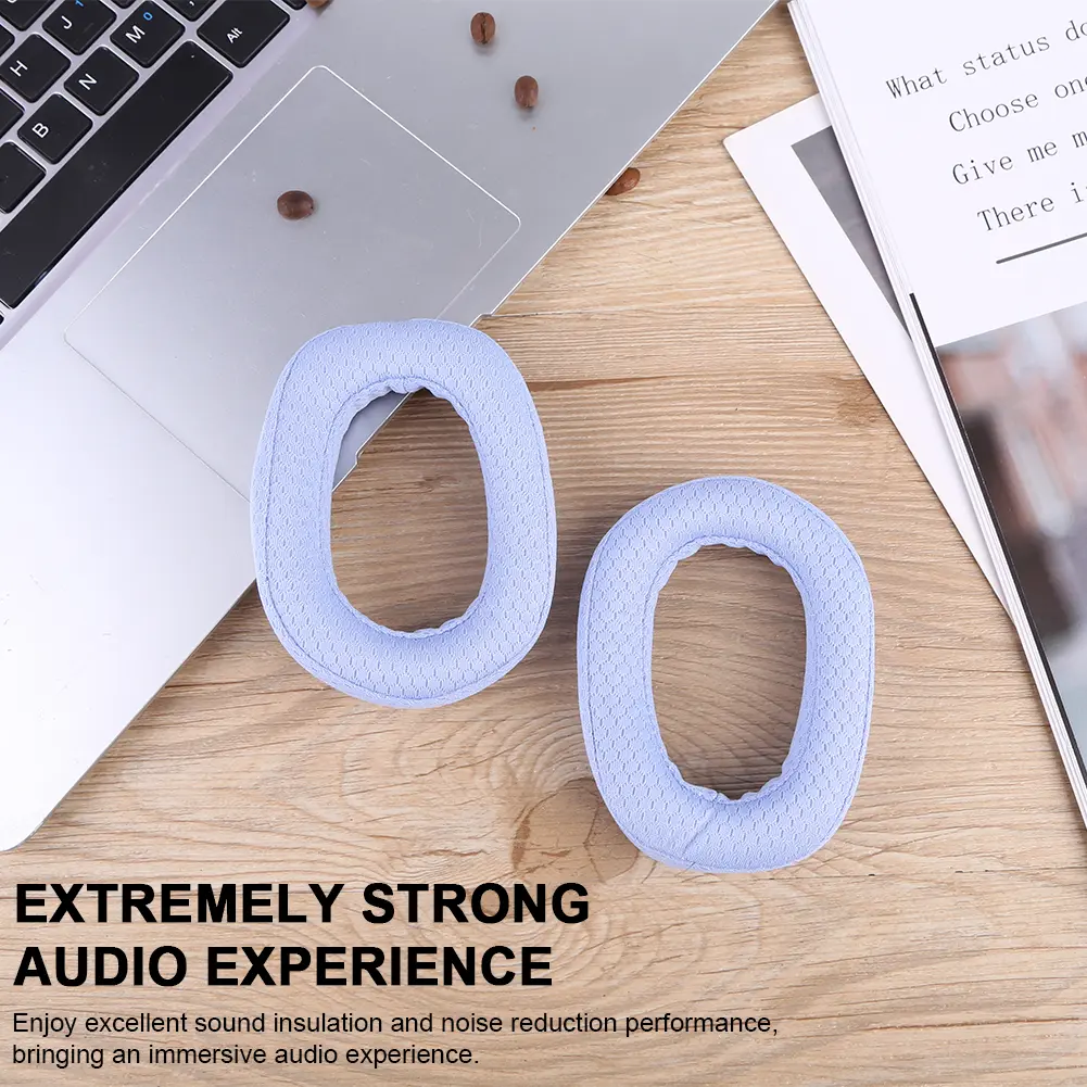 Soft Earmuff Sleeve Memory Foam Sponge Ear Pads Breathable Replacement Ear Pads for Logitech G435 Wireless Gaming Headset