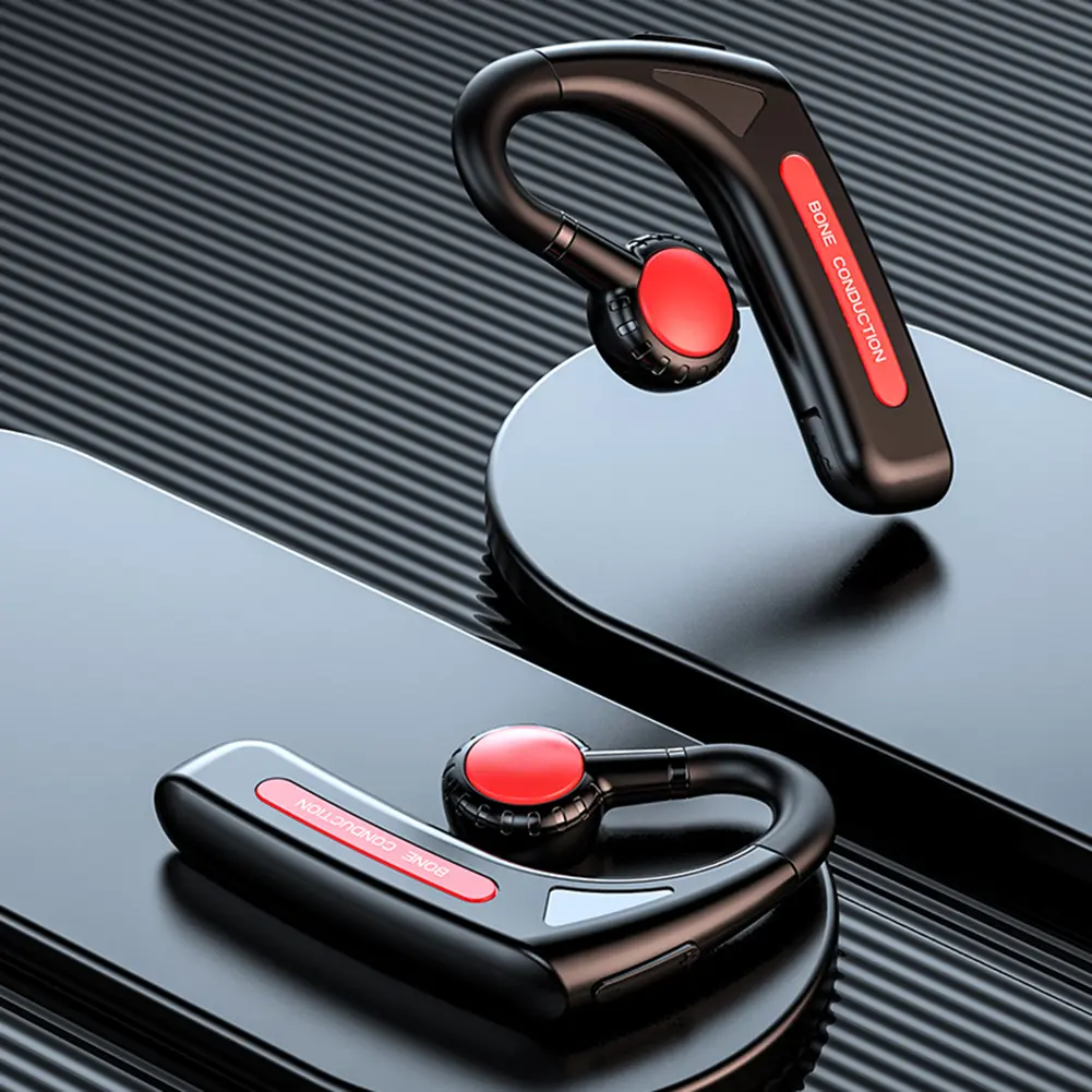Portable Bluetooth-compatible Earphone for Business Sports Cycling Fitness Bone Conduction Bluetooth-compatible Headset
