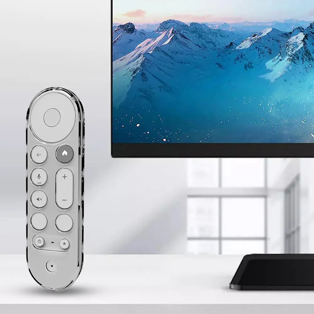 TPU Remote Case Protective Cover Anti-Slip TV Remote Control Case Shockproof Remote Cover for Google TV Streamer 4K Remote Cover