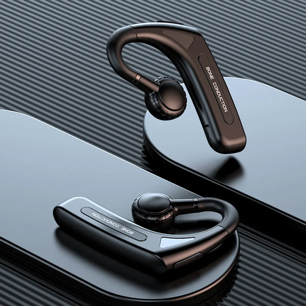 Portable Bluetooth-compatible Earphone for Business Sports Cycling Fitness Bone Conduction Bluetooth-compatible Headset