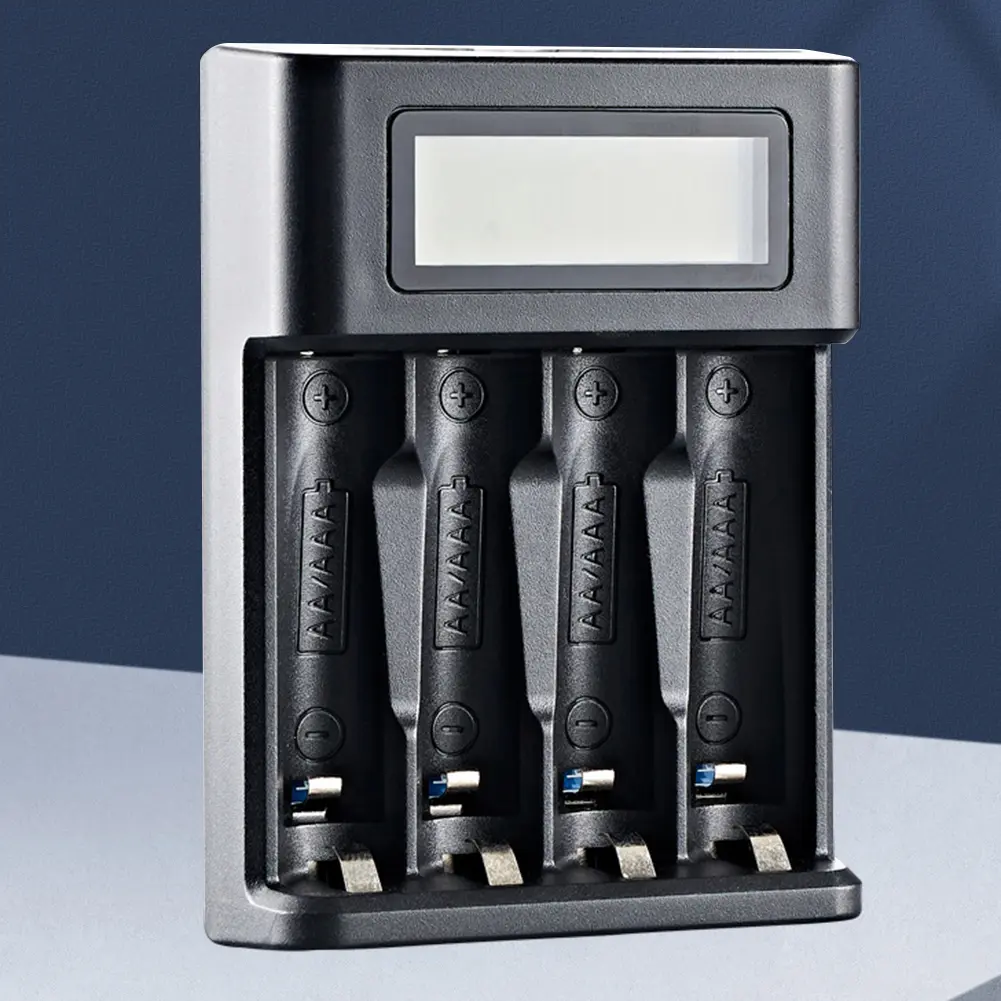 4 Slots LCD Display AA AAA Rechargeable Battery Charger USB Input Fast Charger for NI-MH /NI-CD AA AAA 1.2V Rechargeable Battery