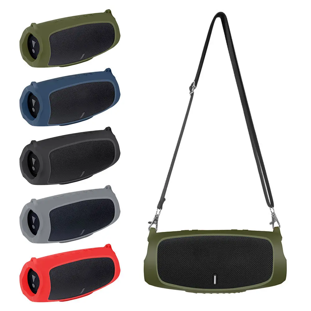 Silicone Case with Strap for JBL Charge 5 Portable Wireless Bluetooth Speaker