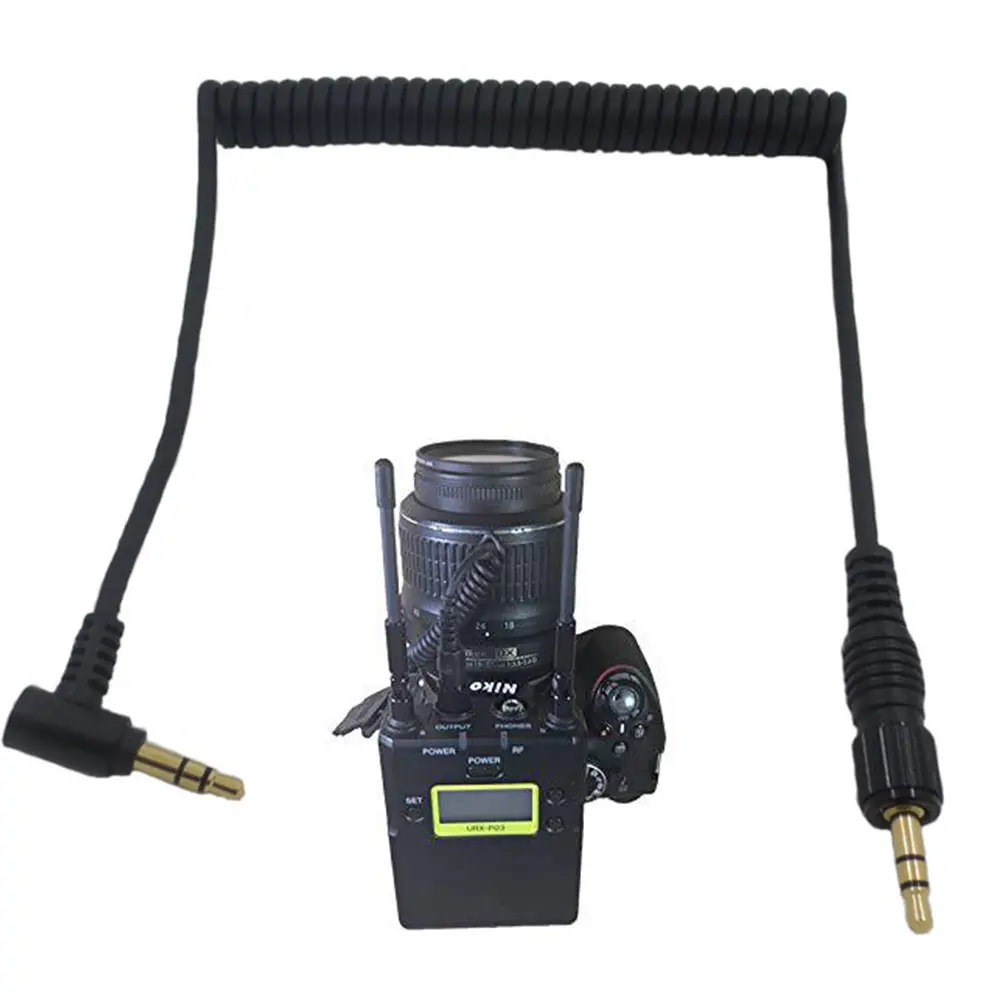 3.5mm Audio Cable Cord Stereo Audio Plug for Sony UWP D11 V1 Mic Sound Recording 90 Degree Bend Cable