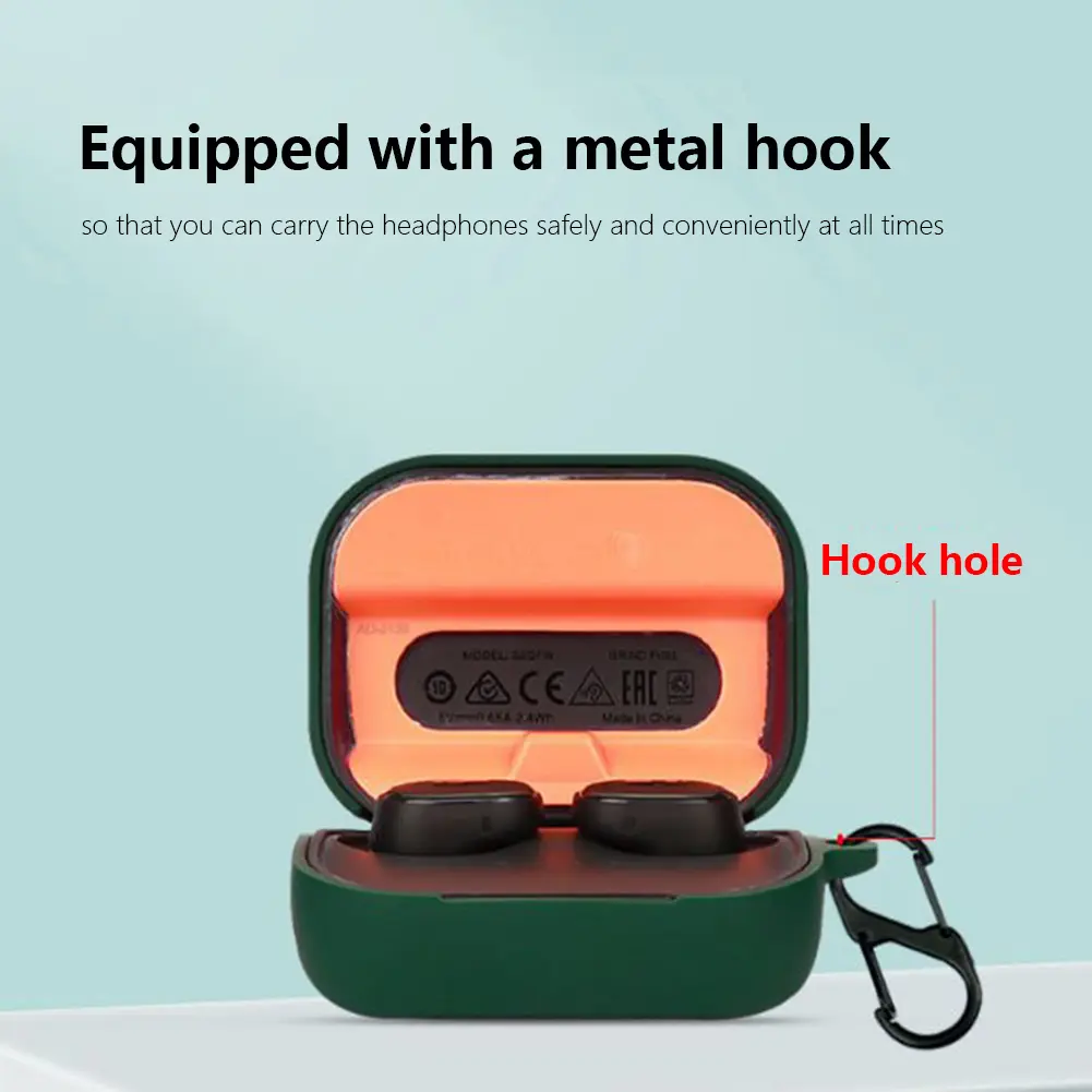 Silicone Cover for Skullcandy Grind Fuel Charging Compartment Case with Hook