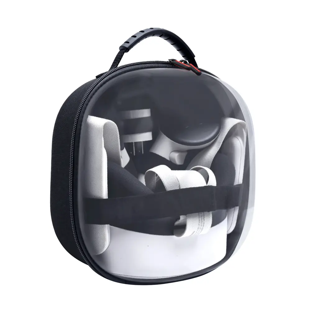Handles Carrying Case Shockproof Portable Protective Case with Mesh Pocket Carry Case for Meta Quest 3S Headset Controllers