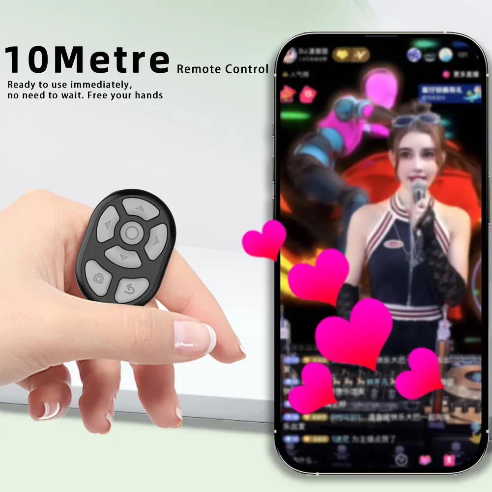 Remote Control with Charging Compartment Universal Mobile Phone Remote Control Wearable Bluetooth-compatible 5.3 for Android/iOS