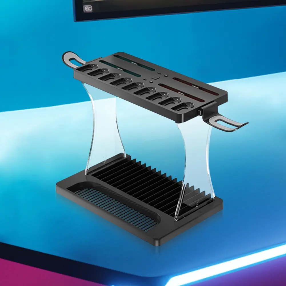 Storage Stand Multifunctional Organizer Rack Charging Stand Storage Station for Switch 2 Game Disk Rack Controller Organizer
