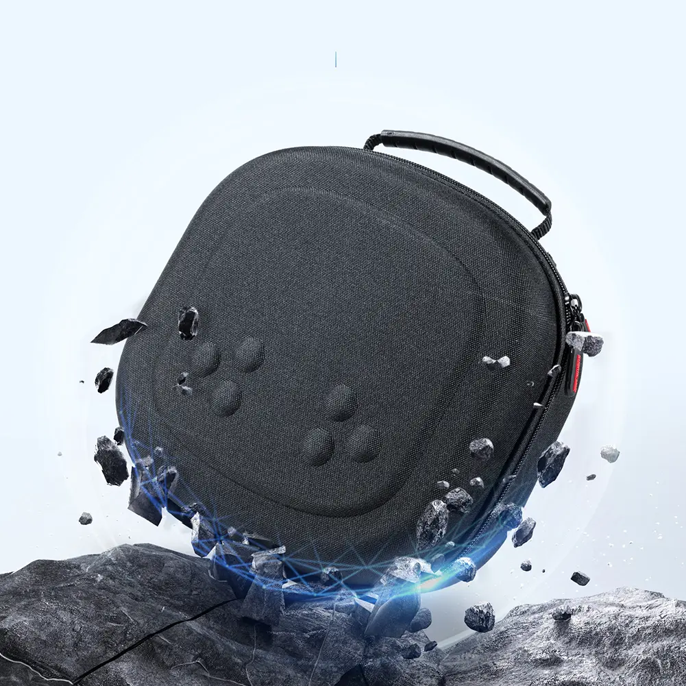 Handles Carrying Case Shockproof Portable Protective Case with Mesh Pocket Carry Case for Meta Quest 3S Headset Controllers