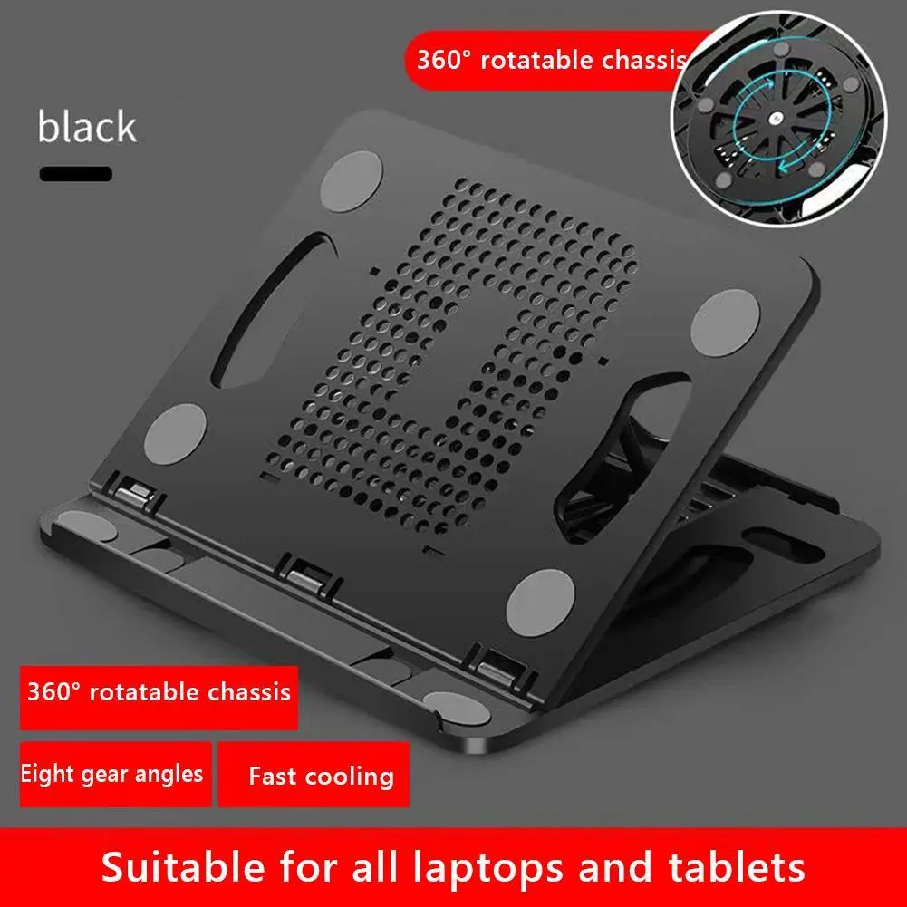 Portable Foldable Laptop Support Stand with Handle Ergonomic Laptop Stand Riser 8 Levels Angle Adjustable Fit for 14 in Laptop
