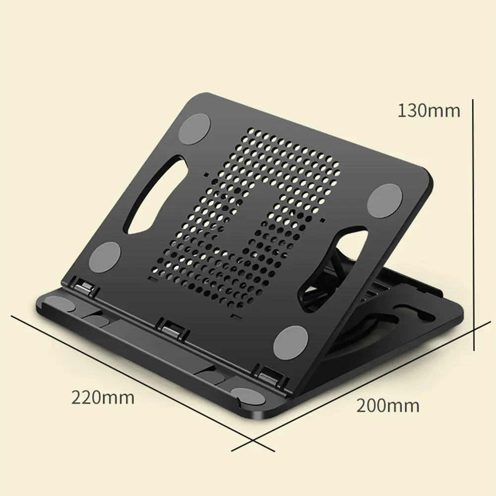 Portable Foldable Laptop Support Stand with Handle Ergonomic Laptop Stand Riser 8 Levels Angle Adjustable Fit for 14 in Laptop