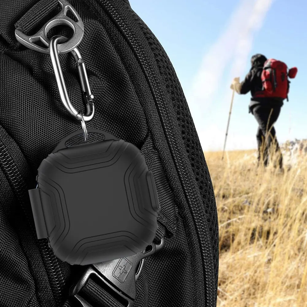 Silicone Case Cover Shockproof Headphones Charging Case Anti-Scratch with Carabiner for Shokz OpenFit Air T511 Wireless Earbuds