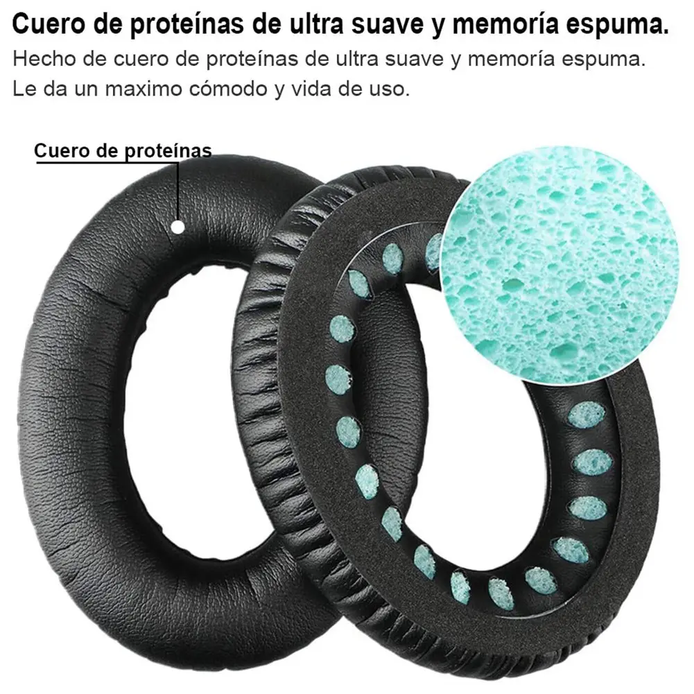 1 Pair Replacement Headphone Ear Pads Cushion Cover for Bose QC35 QC35 I QC35 II Headset Cover Cushion Replacement