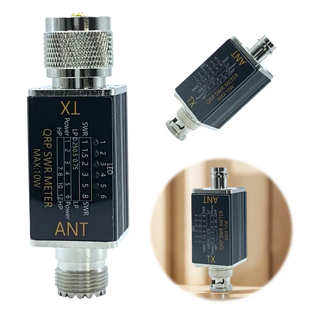 1- 30mhz 10W 6 LED SWR Meter Mini Power & SWR Meter Shortwave SWR Power Meter LED Indicator SWR Meter for Shortwave Radio