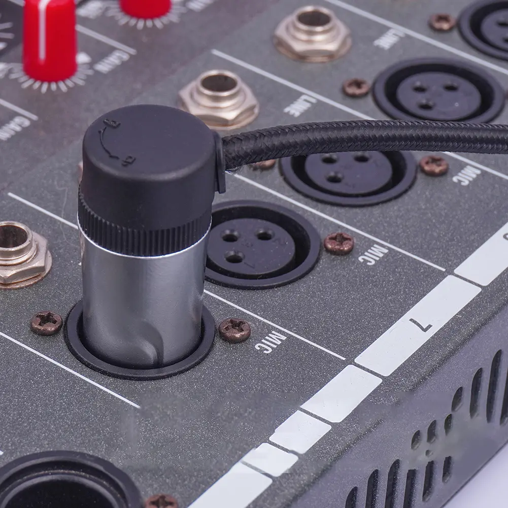Male/Female Compact XLR Microphone Solder Adapter Adjustable 90° Right Angle 3Pin XLR Solder Connector Gold Plated