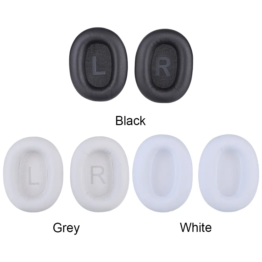 1 Pair Replacement Ear Pads Cushions Noise Isolation Memory Foam Earmuffs Protein Leather Headset Ear Cushions for MPOW H12 ANC