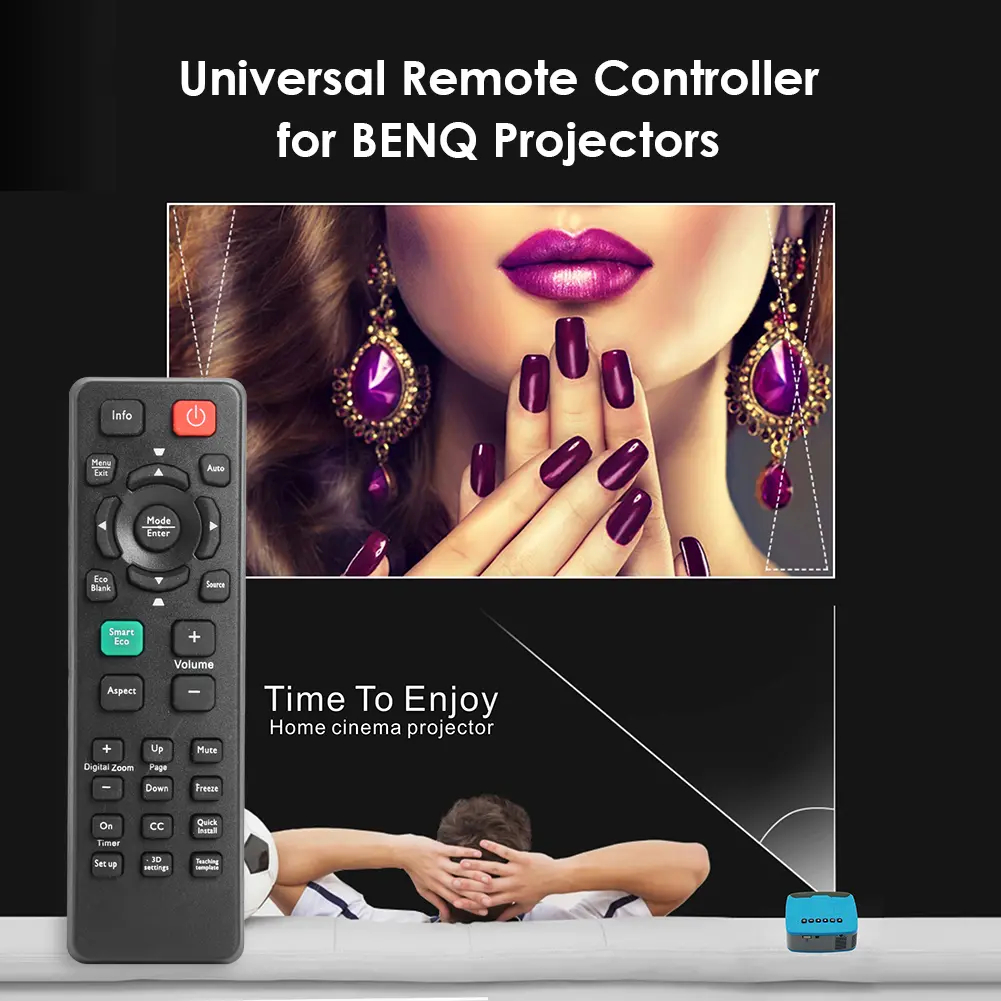 Remote Control Infrared for BENQ MS524 MW526 MX525 MX522P MS517 Projector Replacement Remote Control