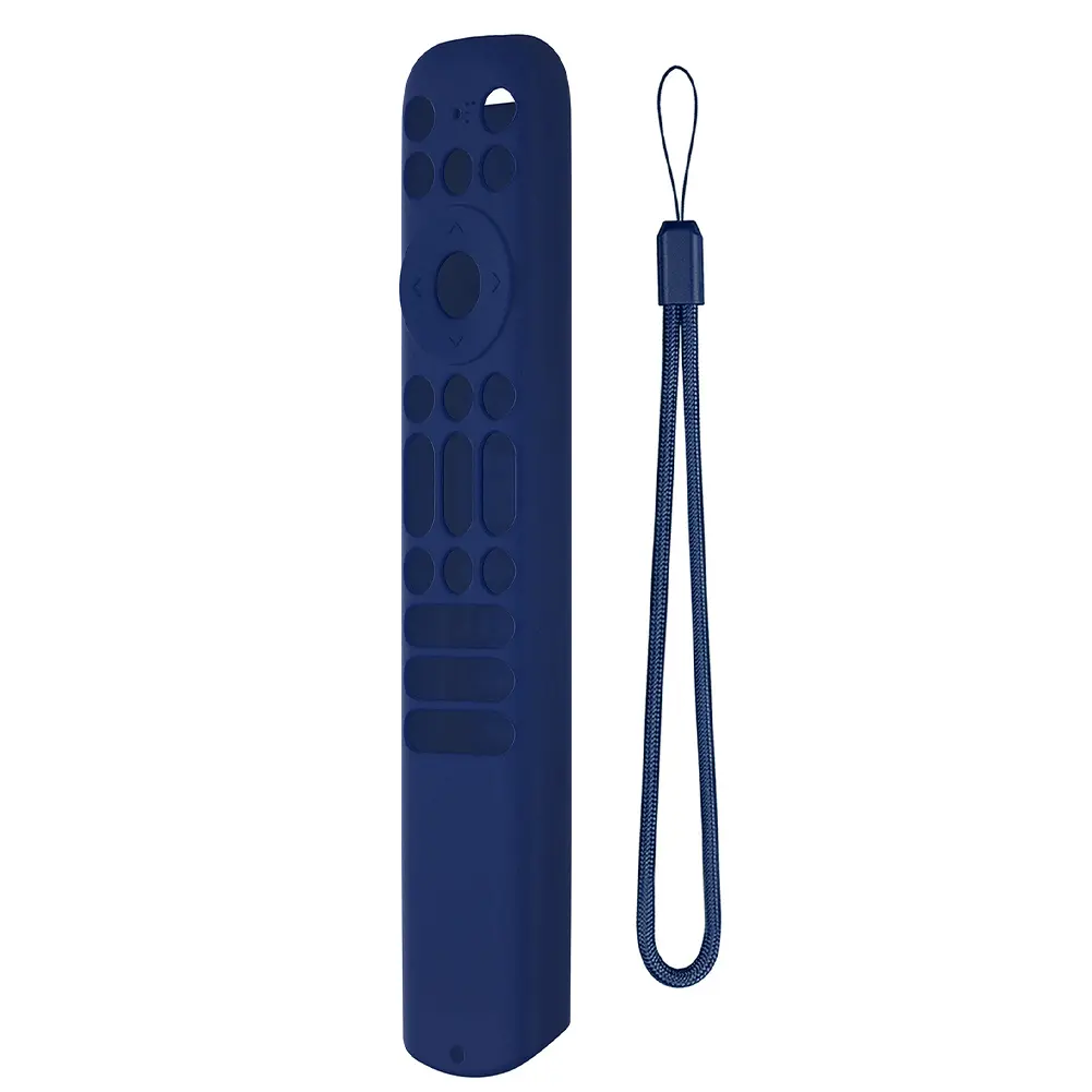 Silicone Cover with Lanyard Protective Case Shockproof Television Remote Cover for TCL RC813 FMB1/RC902V FMR1/RC923 Voice Remote