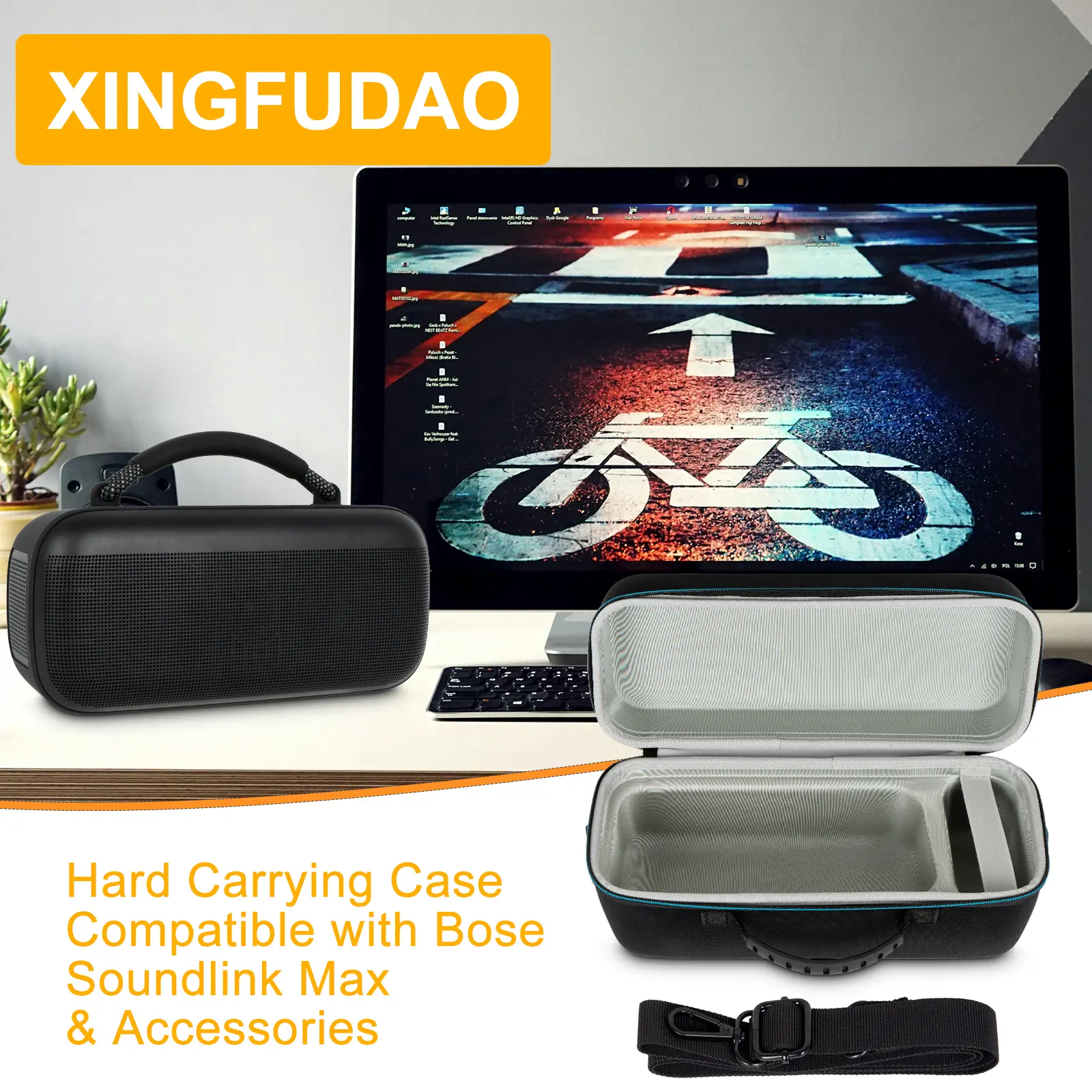 Hard Carrying Case Shockproof Portable Storage Bag Waterproof Travel Protective Case for New Bose SoundLink Max Portable Speaker