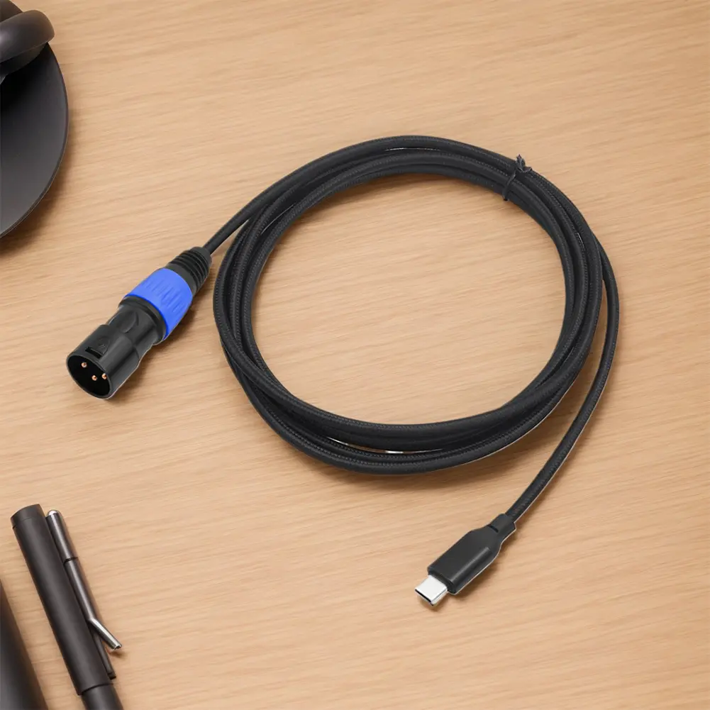 USB Type C To XLR Male Output Cable Plug and Play USB Type-C Male To XLR Male Connector for Amplifier Speaker Mixer Console