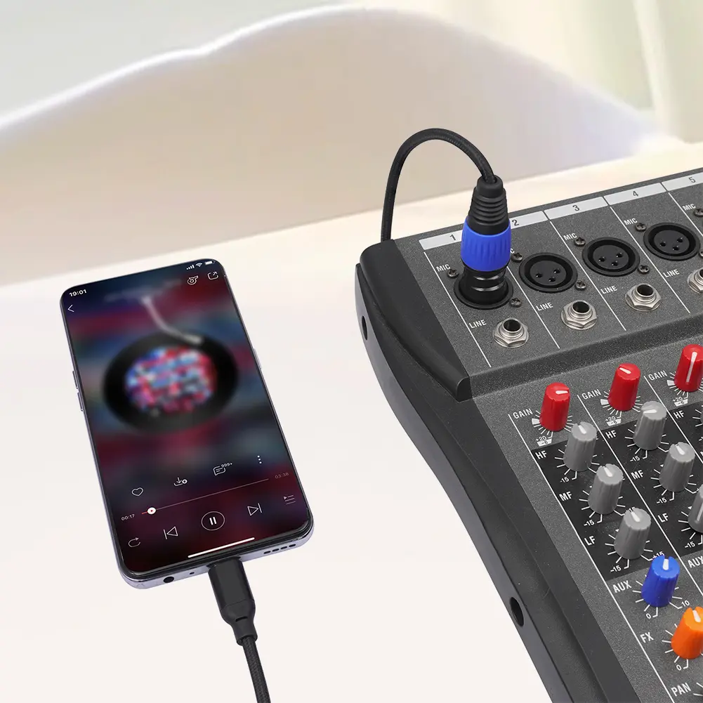 USB Type C To XLR Male Output Cable Plug and Play USB Type-C Male To XLR Male Connector for Amplifier Speaker Mixer Console