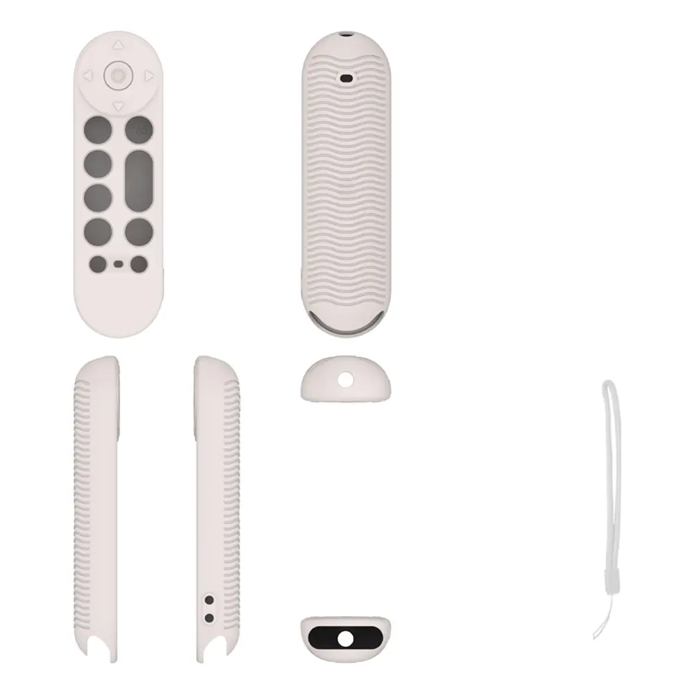 Silicone Remote Case Protective Cover Anti-Slip Remote Protective Case with Lanyard for Google TV Streamer 4K Voice Remote Cover