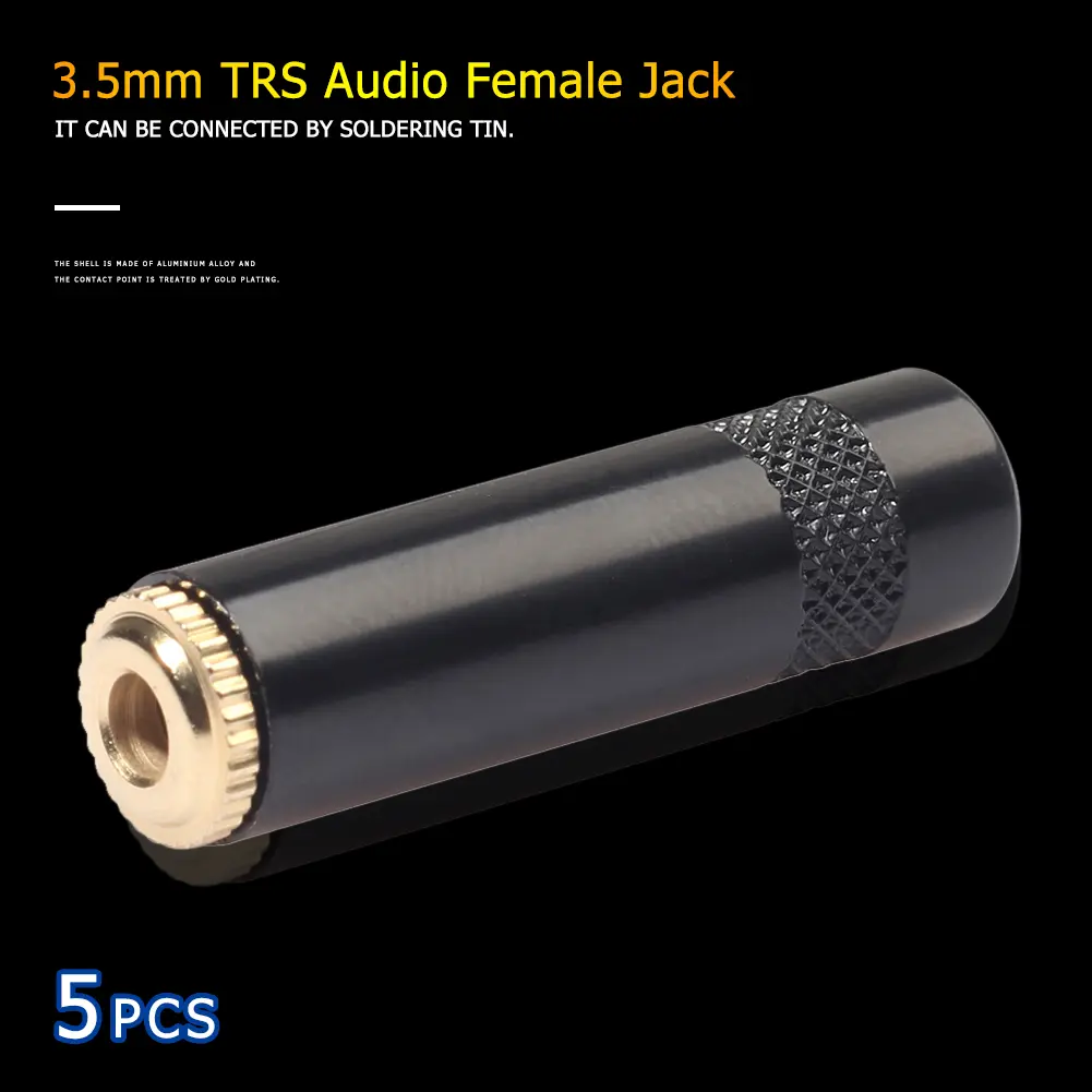 5pcs Stereo 3.5mm 1/8in Female Headphone Earphone Audio Jack Solder Connectors
