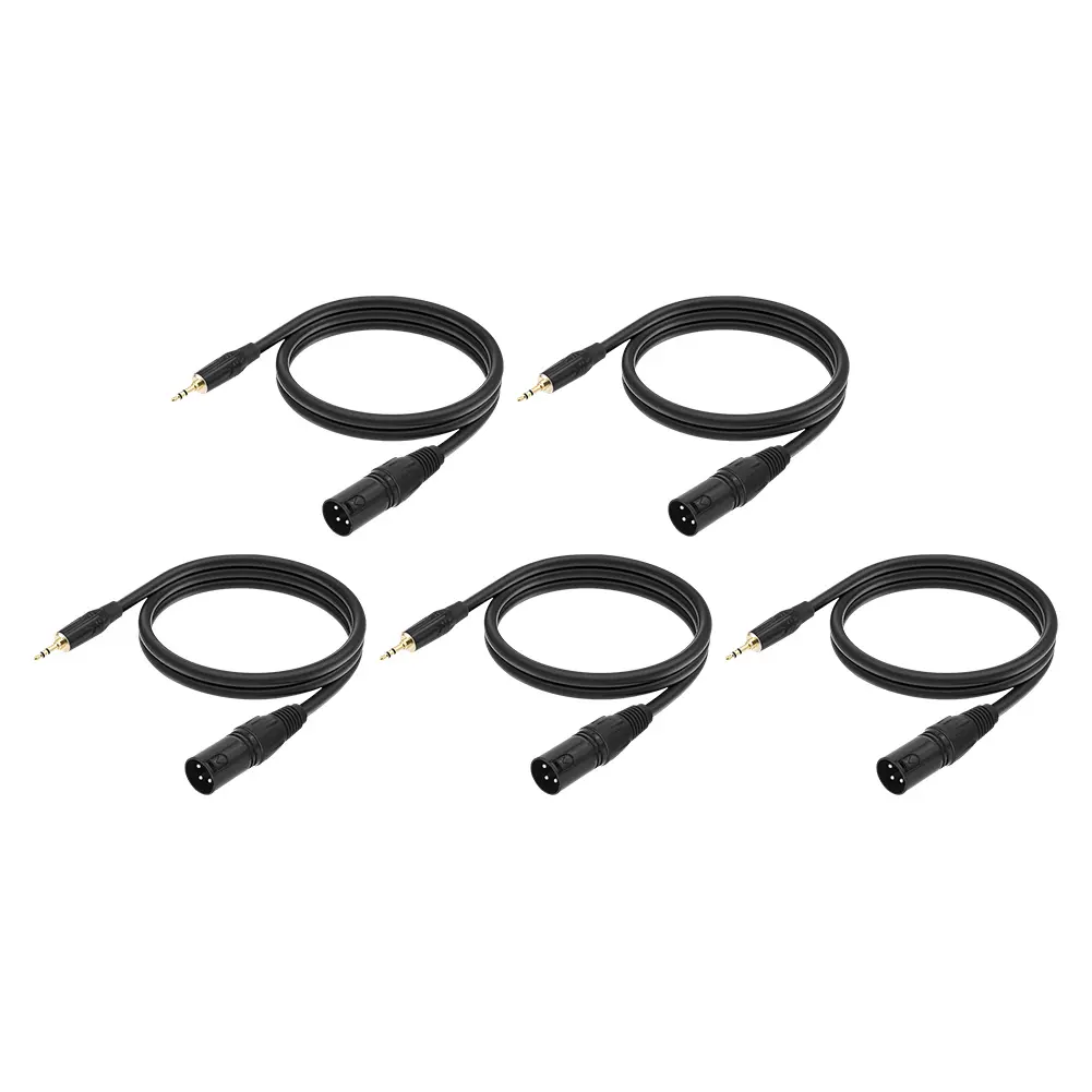 3.5mm To 3-Pin XLR Cable Male To Male XLR To 3.5mm Cable Mini Jack 1/8 Inch To XLR Male Adapter for Speaker Mixer