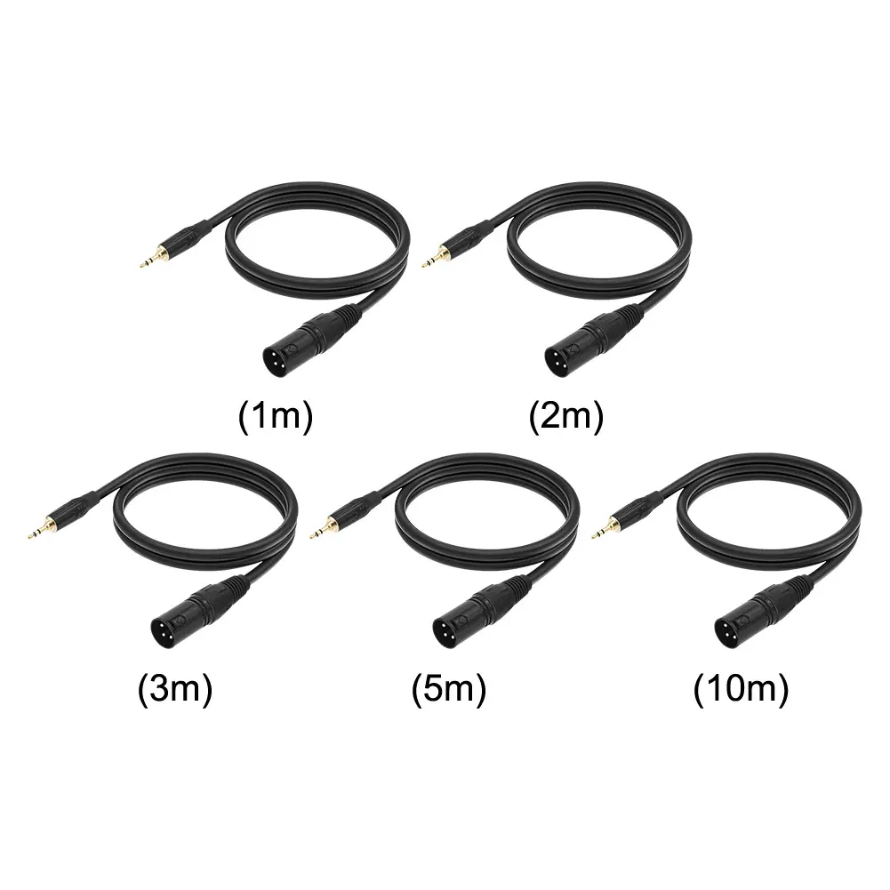 3.5mm To 3-Pin XLR Cable Male To Male XLR To 3.5mm Cable Mini Jack 1/8 Inch To XLR Male Adapter for Speaker Mixer