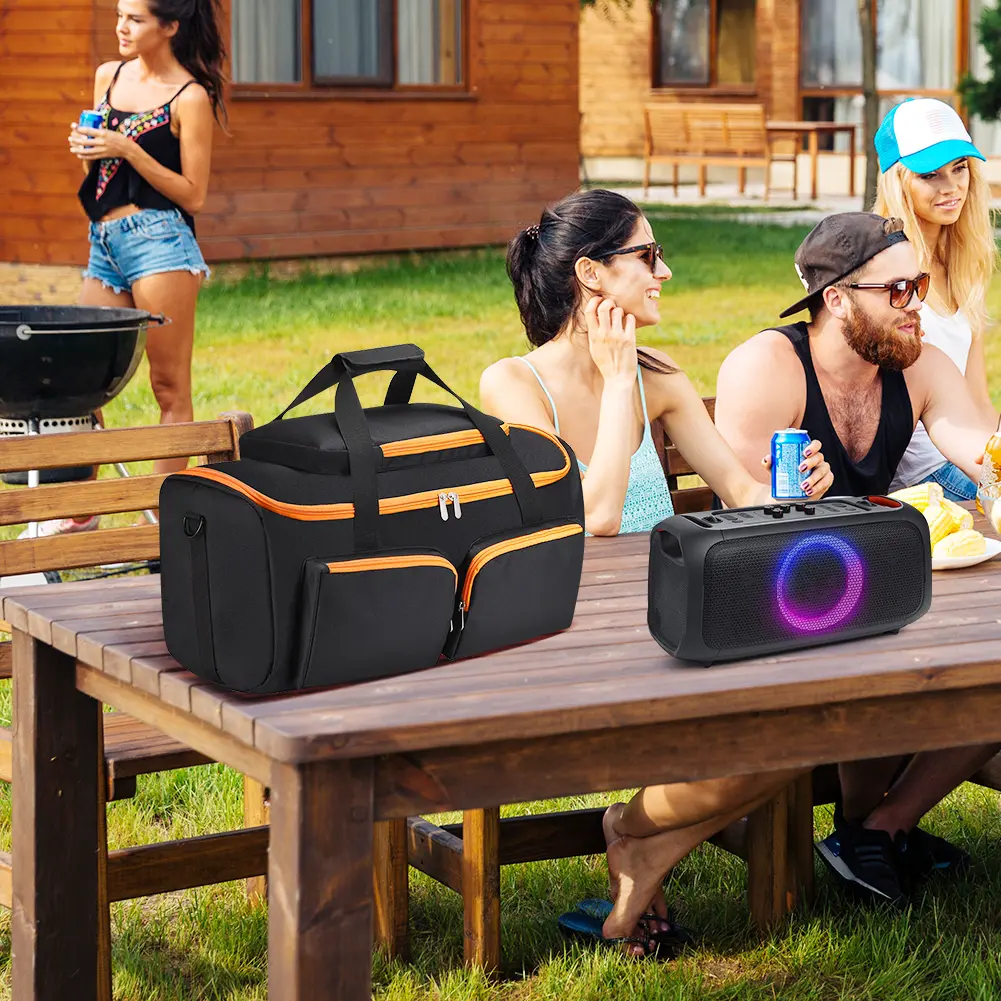 Outdoor Travel Case Large Capacity Portable Protective Case Shockproof Padded Storage Bags for JBL PartyBox On-The-Go Essential
