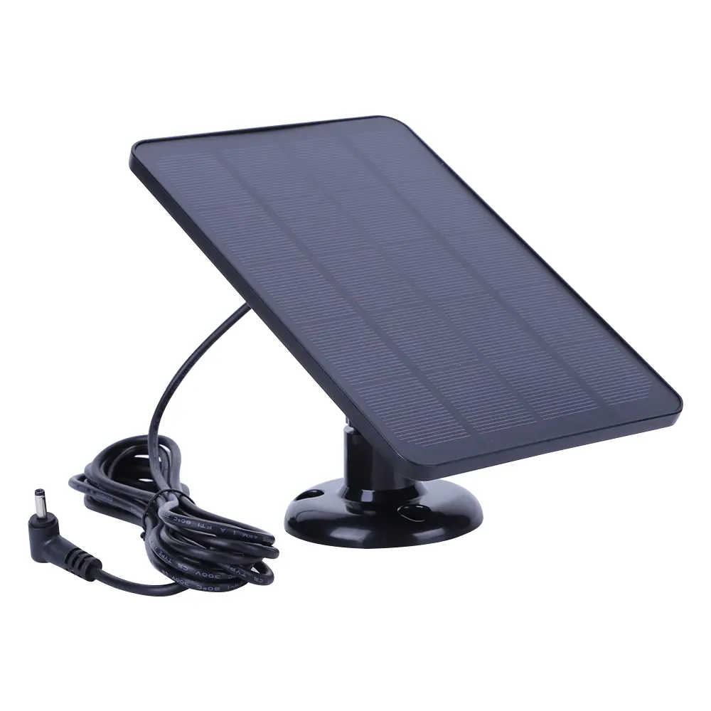 4W 5V Solar Charging Panel Waterproof Adjustable Wall Mount Bracket with 9.8FT Charging Cable for Ring Stick Up&Spotlight Cam