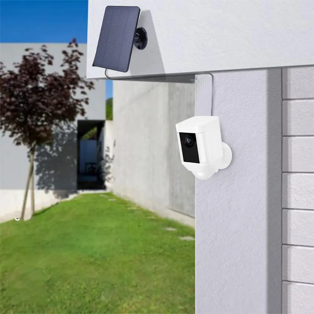 4W 5V Solar Charging Panel Waterproof Adjustable Wall Mount Bracket with 9.8FT Charging Cable for Ring Stick Up&Spotlight Cam