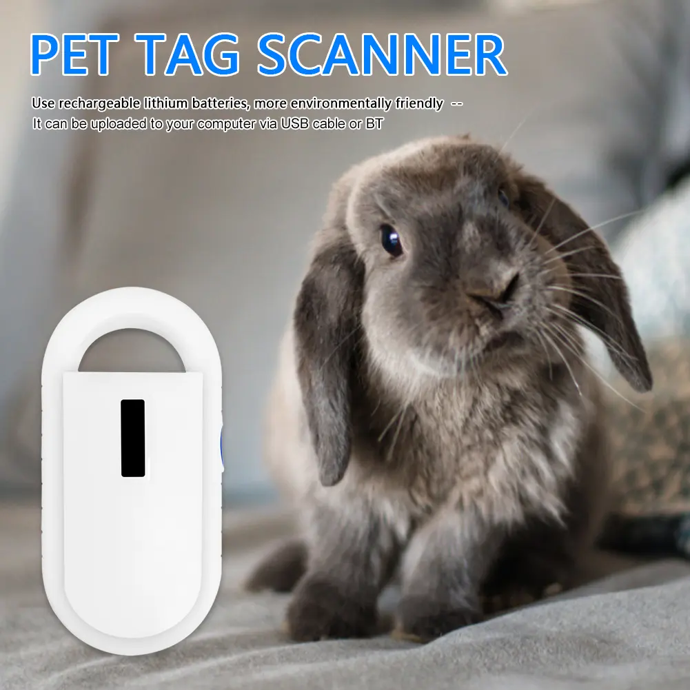 Handheld Animal RFID Reader 125KHZ 134.2KHz Pet Cat Dog Microchip Scanner Animal Microchip Reader for ISO 11784/11785/FDX-B/ID64