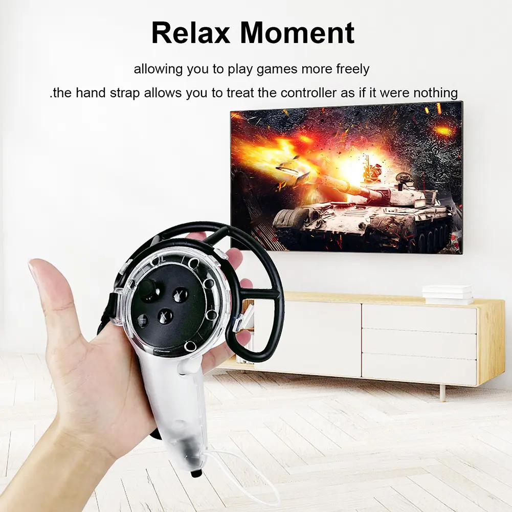 Protective Accessory Set Anti-Collision Bumper Shelf Joystick Covers with Adjustable Straps for Meta/Oculus Quest 3 Controller