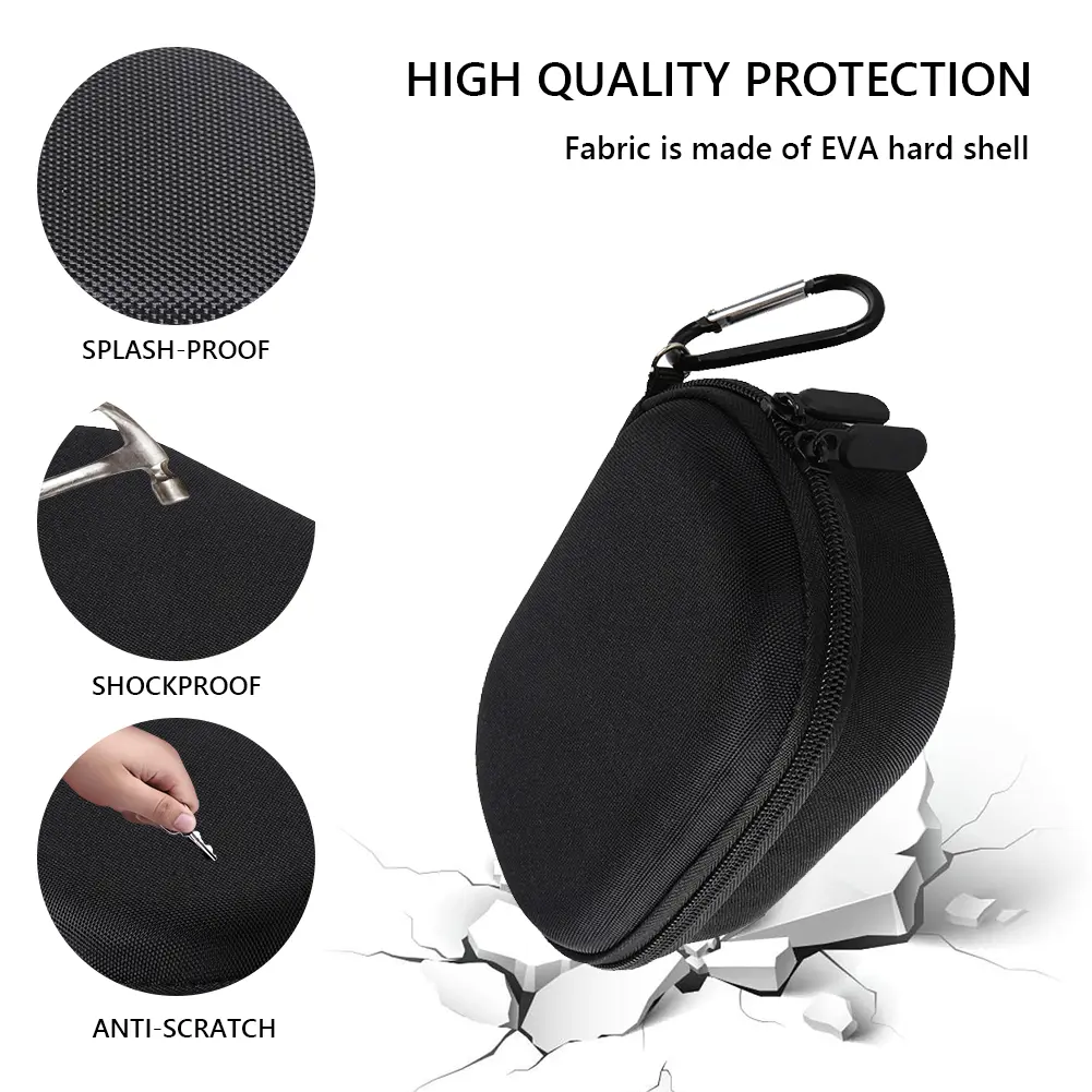 EVA Hard Case Dustproof Protective Travel Case Splashproof Travel Carrying Bag with Mesh Pocket for JBL Clip 5 Portable Speaker