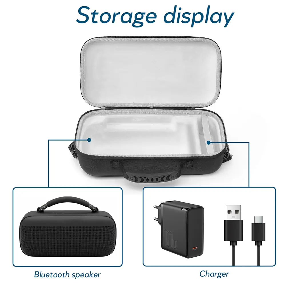 EVA Hard Protective Case Waterproof Portable Travel Case with Shoulder Strap and Handle Hard Storage Case for Bose SoundLink Max