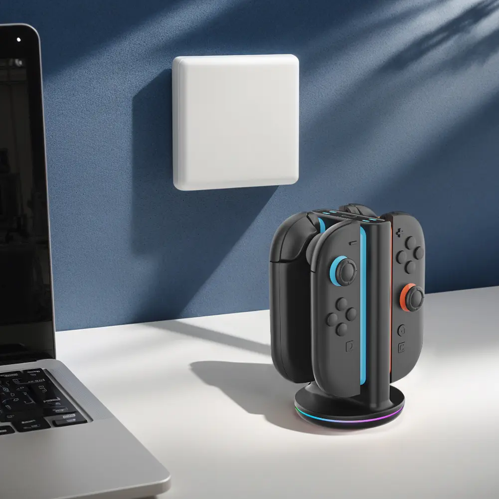 Controller Charger 4 in 1 Magnetic Controller Charger Stand Station with Lights Magnetic Charger Station for Nintendo Switch2